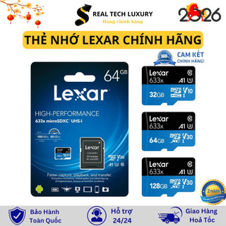 Thẻ nhớ Micro SD LEXAR 32GB/ 64GB/ 128GB Chính Hãng, Class 10, Chuyên Dùng Cho Camera Quan Sát, Máy Ảnh