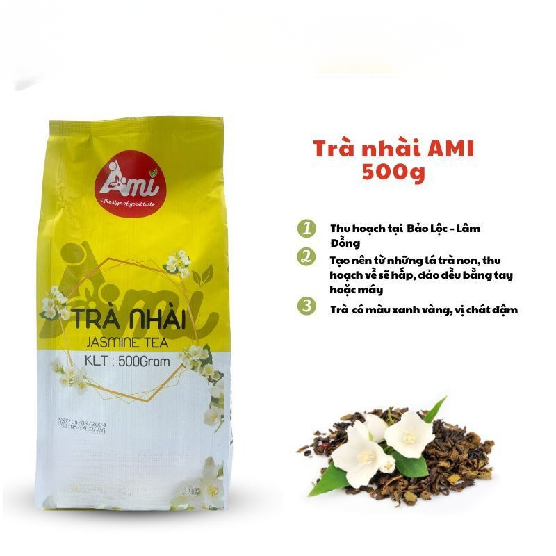 Trà Nhài Ami - Trà Thảo Mộc Jasmine (Có Gói Chia Lẻ) - Pha Chế Trà Chanh, Trà Sữa Ngon Khó Cưỡng