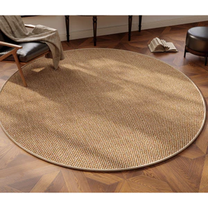 Thảm Tròn trải sản sợt dệt đường kính 140cm phong cách ấm cúng cổ điển có thể giặt máy
