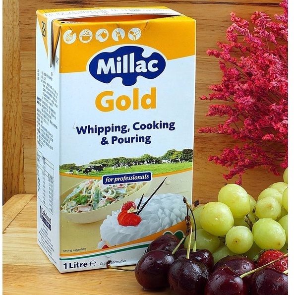 Kem Sữa Tươi Millac Gold 1L, Kem Whipping Cooking Và Pouring Đa Ứng Dụng Làm Bánh, Nấu Ăn, Pha Chế