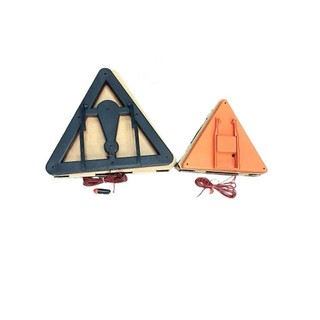 Đèn cảnh báo tam giác dành cho xe tải điện 12v 24v dùng chung. Đèn tam giác chung 30cm (1 chiếc)