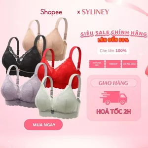Áo Lót Không Gọng Định Hình Nâng Ngực SYLINEY, Áo Lót Thái Ren, Đệm Dày Siêu Mềm Mại, Thoải Mái SA1