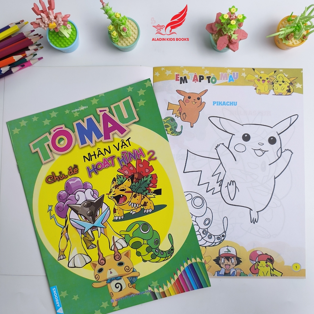 Sách Em Tập Tô Màu (4 Quyển) – Nhân Vật Hoạt Hình, Đồ Chơi Của Bé, Thế Giới Khủng Long