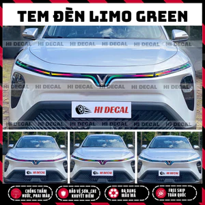 Tem dán đèn Limo Green - decal dán bảo vệ và đổi màu đèn Limo Green và thanh crom Hi Decal