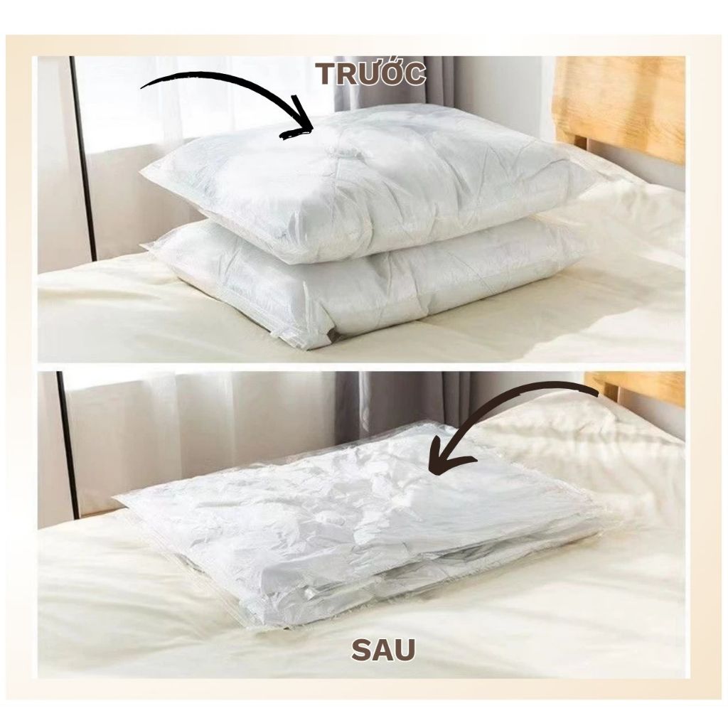 Máy hút chân không - Túi hút chân không đựng quần áo, chăn màn giúp không gian sống rộng rãi