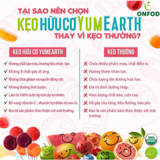 Kẹo Mút Hữu Cơ Cho Bé YumEarth 14 Chiếc – Ngọt Dịu Tự Nhiên, An Toàn Cho Trẻ – Natural Market