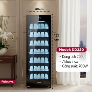 Tủ sấy khử trùng bát đĩa UV+Ozone FUJIHOME DD220 công nghệ tiên tiến-Bảo hành 24tháng,dung tích lớn