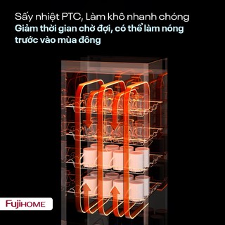 Tủ sấy khử trùng bát đĩa UV+Ozone FUJIHOME DD220 công nghệ tiên tiến-Bảo hành 24tháng,dung tích lớn