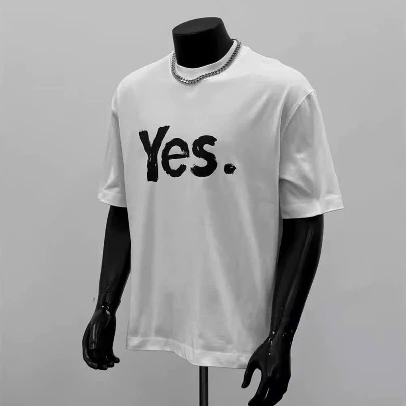 Áo thun Stee Cổ tròn YES II Localbrand ICVCVNI Unisex Cotton