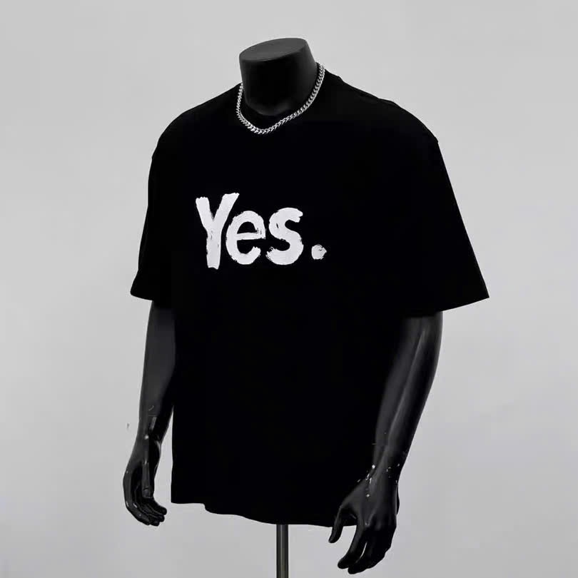 Áo thun Stee Cổ tròn YES II Localbrand ICVCVNI Unisex Cotton