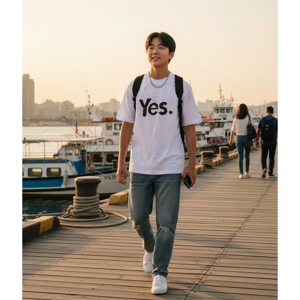 Áo thun Stee Cổ tròn YES II Localbrand ICVCVNI Unisex Cotton