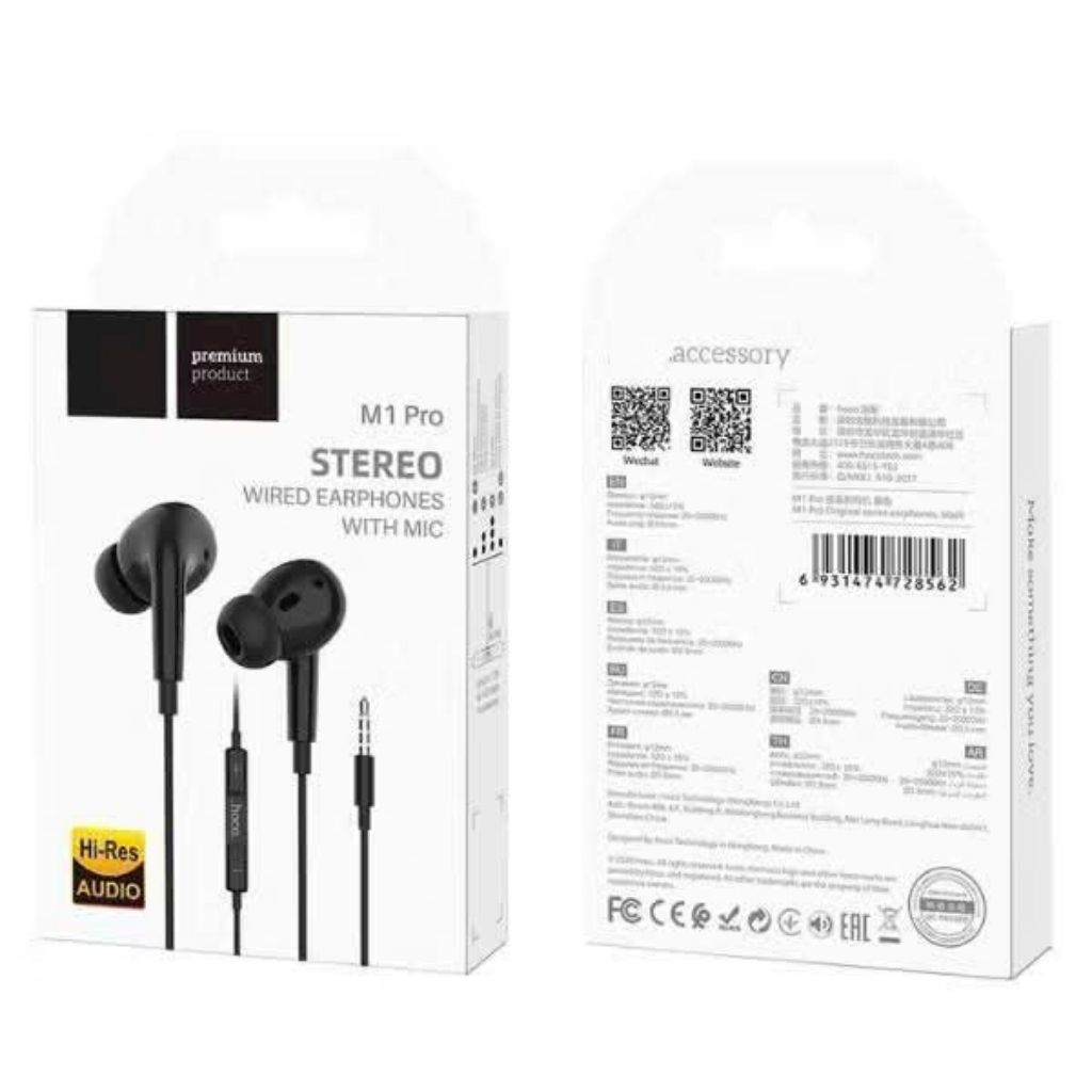 Tai nghe âm thanh hay Hoco M1 Pro nhét tai hack 3.5 mm ,cách âm siêu bền.