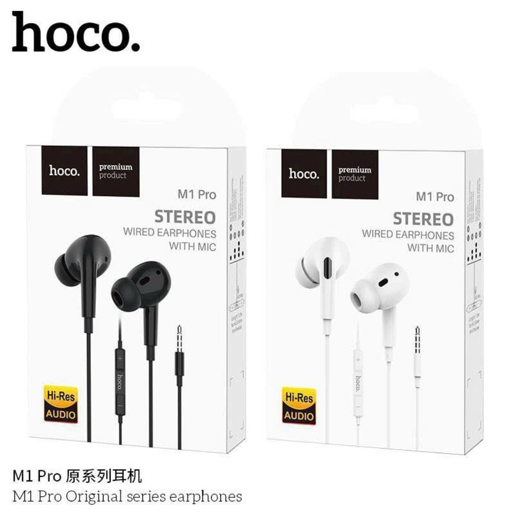 Tai nghe âm thanh hay Hoco M1 Pro nhét tai hack 3.5 mm ,cách âm siêu bền.