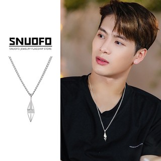 SNUOFO - Mặt dây chuyền nam Dây chuyền thép titan tối giản Phụ kiện cao cấp dành cho cặp đôi Thiết kế đơn giản