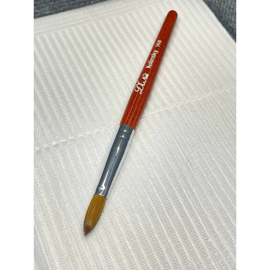 Cọ Đắp Bột Kolinsky Germany Chính Hãng – Lông Chồn Cao Cấp Size 12/14/16/18, Đầu Cọ Mịn, Giữ Bột Tốt Cho Thợ Nail
