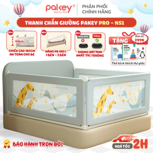 Thanh Chắn Giường Nhật Bản PAKEY NS1 NEW Nâng Hạ 1 Bên Cao 103cm và PAKEY KHỦNG LONG ( 1 THANH CHẮN 1 MẶT )