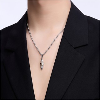 SNUOFO - Dây chuyền đá ước nguyện kiểu dáng Châu Âu và Mỹ dây đeo xương đòn unisex dây thép titan