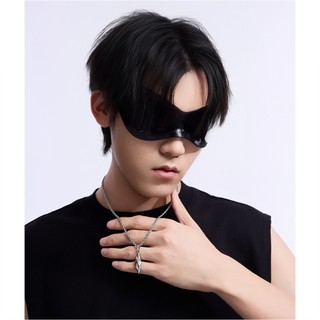 SNUOFO - Dây chuyền đá ước nguyện kiểu dáng Châu Âu và Mỹ dây đeo xương đòn unisex dây thép titan