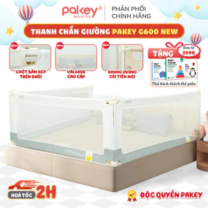 Thanh Chắn Giường Cho Bé Pakey G600, Quây Giường An Toàn Cho Bé Hạ Được 100% Có Khóa Bấm Kép Trên Dưới Không Kẹt