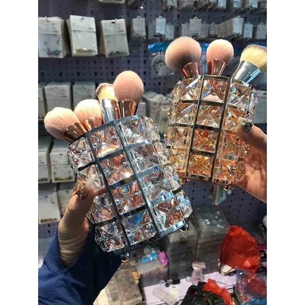 Cốc Pha Lê Đựng Cọ & Dụng Cụ Làm Móng – Hộp Đựng Cọ Nail, Cọ Trang Điểm Sang Trọng, Gọn Gàng, Tiện Dùng