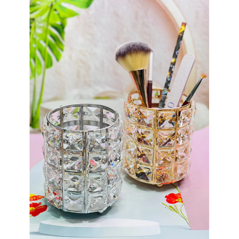 Cốc Pha Lê Đựng Cọ & Dụng Cụ Làm Móng – Hộp Đựng Cọ Nail, Cọ Trang Điểm Sang Trọng, Gọn Gàng, Tiện Dùng