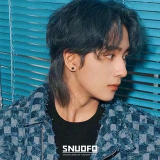 SNUOFO - Khuyên tai Titan cho nam chăm sóc lỗ tai, thiết kế ốc vít cá tính, phụ kiện nhỏ gọn độc đáo