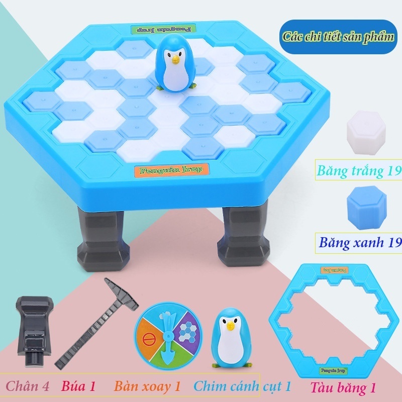 Đồ Chơi Phá Băng Chim Cánh Cụt Mẫu Mới, Trò Chơi Gia Đình Gắn Kết – Bé Học Mà Chơi Cực Vui