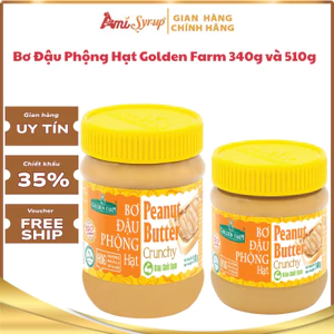 Bơ Đậu Phộng Hạt Golden Farm 510g, Thơm Ngon Béo Ngậy, Dùng Ăn Kèm Bánh Mỳ Hoặc Pha Chế Đồ Uống