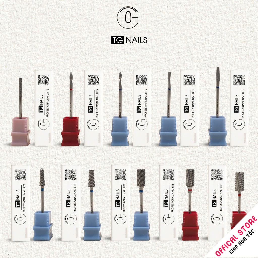 Đầu mài nail TG chất liệu cacbua vonfram độ bền cực cao chuyên phá gel, tạo phom, tạo độ mịn cho bề mặt móng