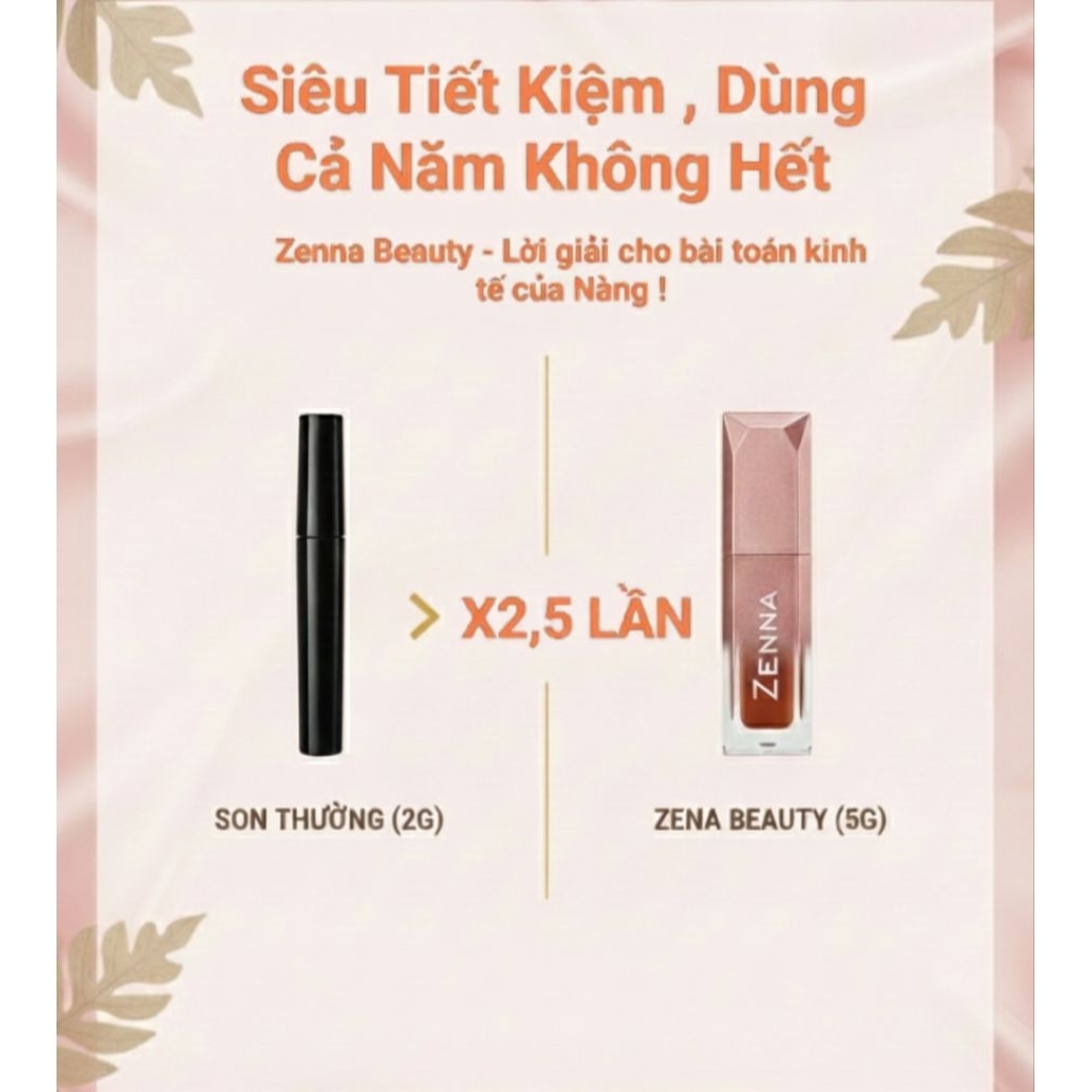 Son Kem Lì Mousse [Zenna] Velvet Blur Che Mờ Rãnh Môi Dưỡng Mịn Cao Cấp