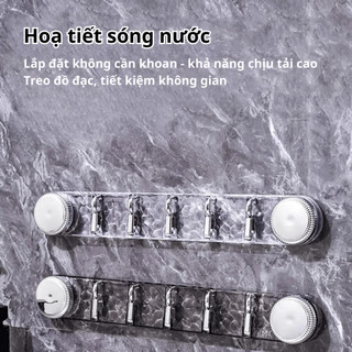 Thanh Móc Treo Đồ Dán Tường Hút Chân Không Tiện Lợi Cho Mọi Gia Đình, Không Tốn Diện Tích