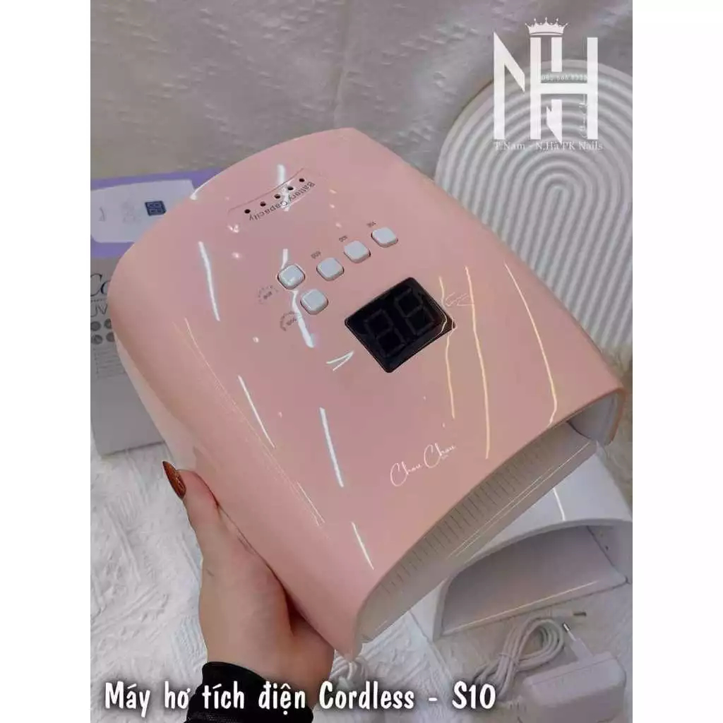 Máy Hơ Gel Móng Tích Điện S10 Cordless 48W – Đèn Hơ Móng UV Nail Cao Cấp, Không Dây, Hơ Nhanh & Bền