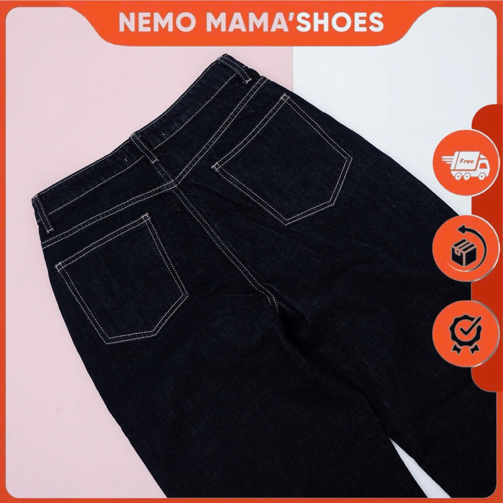 ZARA QUẦN JEAN NỮ LƯNG ĐẮP CHÉO XANH ĐEN (250814001)