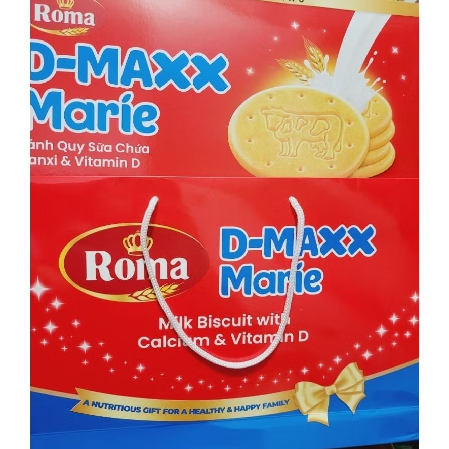 Bánh quy Roma D-Maxx Marie 528g hộp giấy có túi xách | Shopee Việt Nam