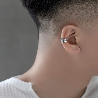 SNUOFO - Khuyên tai thép titan kiểu dáng tối giản dạng kẹp cho nam kiểu dáng mới không cần khoan kẹp sụn tai