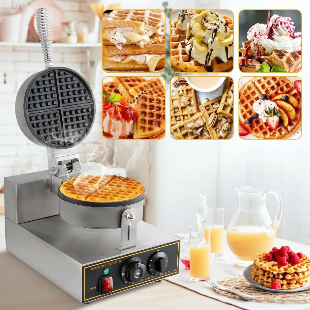 Máy làm bánh waffle DORON 1200W kiểm soát nhiệt độ chính xác, bánh thơm ngon