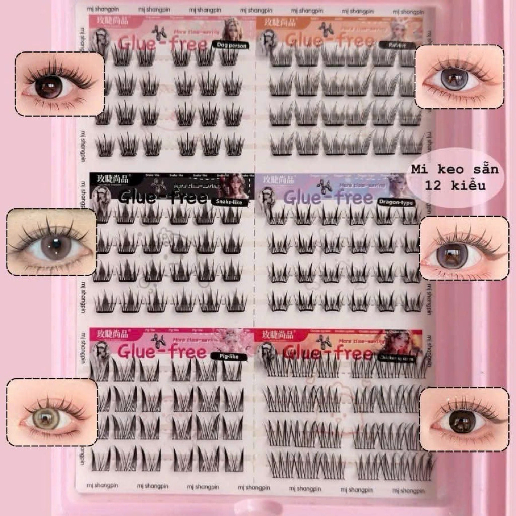 Lông mi tự dính có keo mix đủ kiểu tiện lợi đi tiệc makeup các kiểu [hoả tốc]