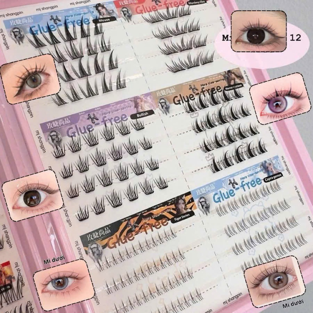 Lông mi tự dính có keo mix đủ kiểu tiện lợi đi tiệc makeup các kiểu [hoả tốc]