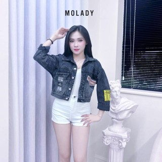Áo Khoác JEAN Nữ MOLADY có nón thêu logo cực chất sang trọng K49