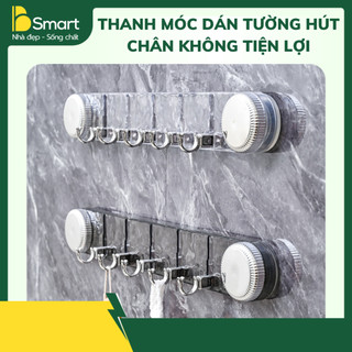Thanh Móc Treo Đồ Dán Tường Hút Chân Không Tiện Lợi Cho Mọi Gia Đình, Không Tốn Diện Tích
