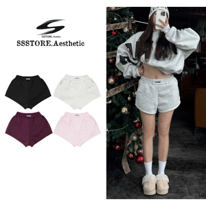 Quần Short Nữ Nỉ Bông SSS.A Ống Rộng Freesize Thoải Mái Lưng Chun Bản To Nhiều Màu | SSSTore.Aesthetic