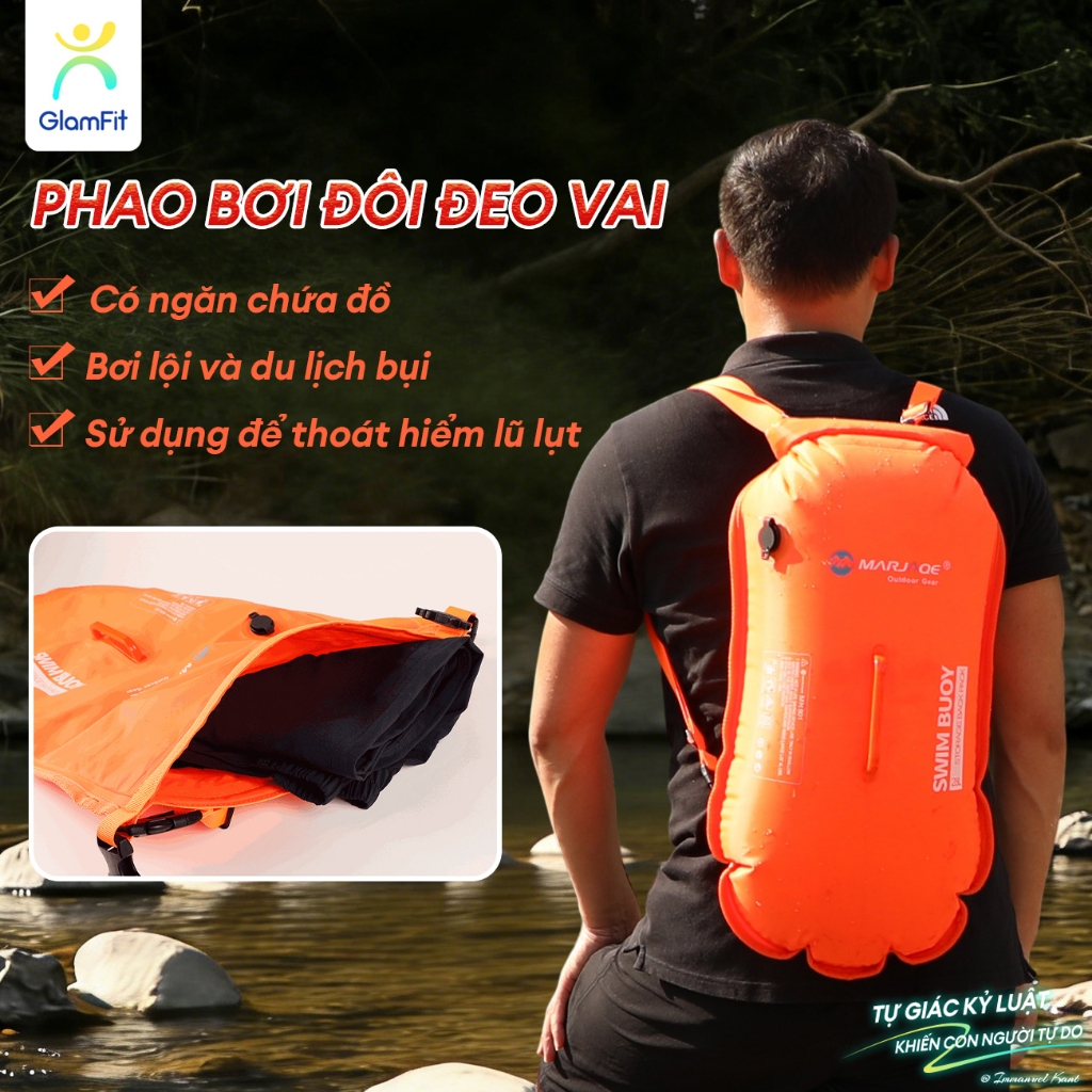 Phao bơi đôi đeo vai phao Phao bơi Phao bơm hơi có lưu trữ  Sử dụng để thoát hiểm lũ lụt túi chống nước tập bơi du lịch