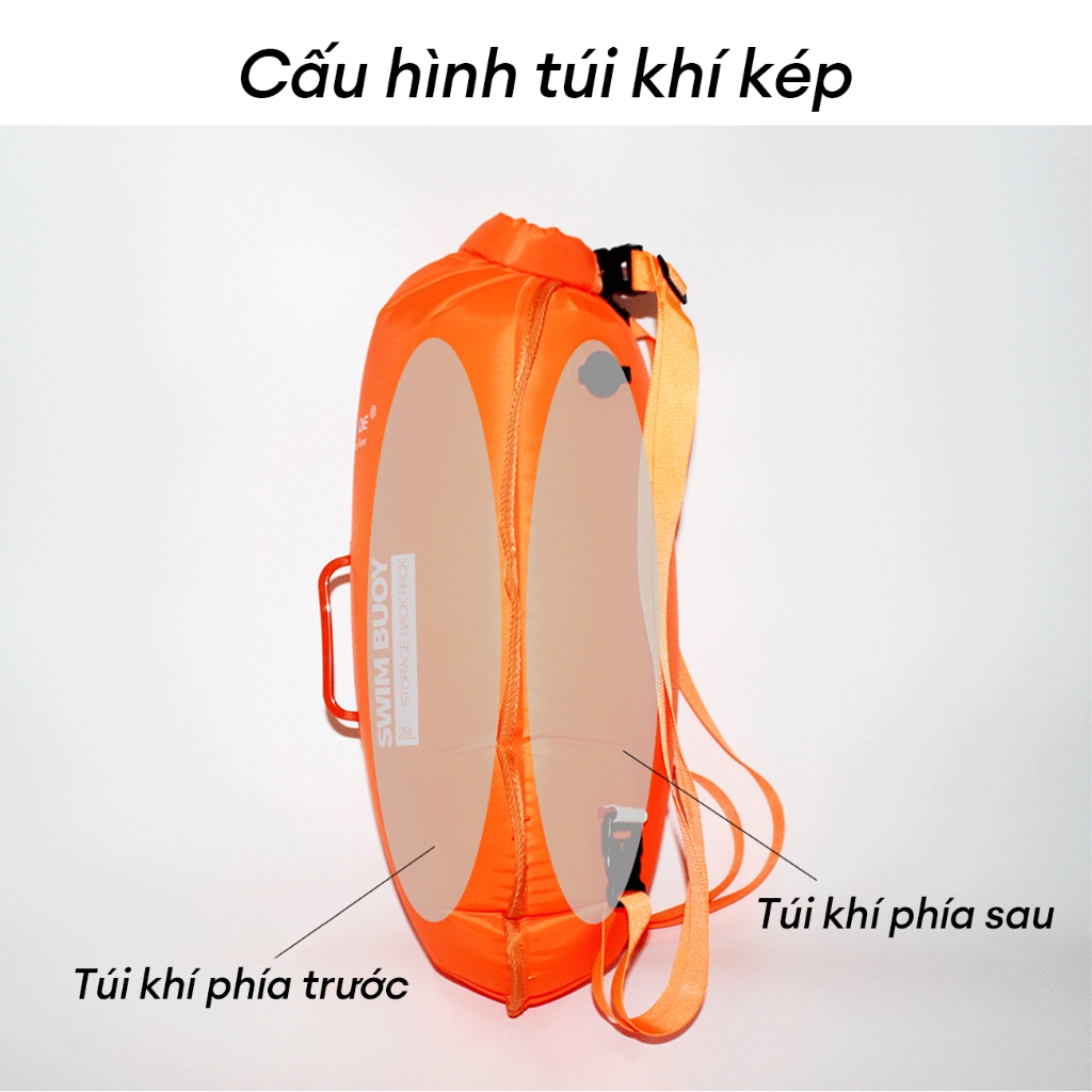 Phao bơi đôi đeo vai phao Phao bơi Phao bơm hơi có lưu trữ  Sử dụng để thoát hiểm lũ lụt túi chống nước tập bơi du lịch