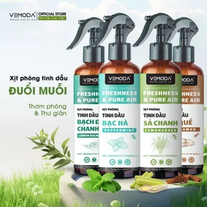 Xịt phòng tinh dầu Sả Chanh, Bạc Hà, Quế VEMODA giúp thơm phòng, xua đuổi muỗi côn trùng, khử mùi