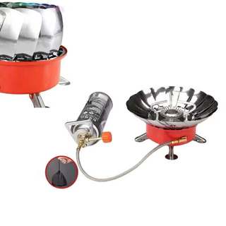 Bếp Ga Mini Chống Gió Có dây Chống Cháy nổ, Gấp Gọn Tiện Dụng Cho Giã Ngoại Du Lịch