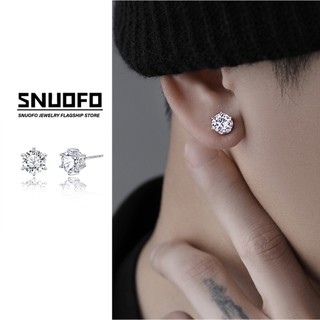 SNUOFO - Khuyên tai đính đá Zircon dành cho nam Khuyên tai cao cấp cho tai xỏ lỗ Khuyên tai nam thời thượng mới năm 2025