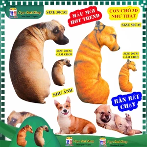GẤU BÔNG CON CHÓ 3D LIẾC SIÊU HOT HIT MẪU MỚI ĐỘC LẠ - thú bông đồ chơi doll toys