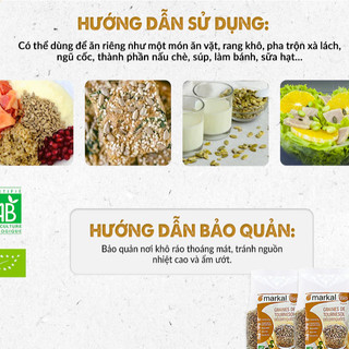 Hạt Hướng Dương Hữu Cơ Markal 500g Bổ Sung Protein Thực Vật, Tốt Cho Tim Mạch - Natural Market