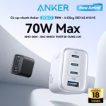 Anker Củ sạc A121C 70W 4 cổng - Sạc nhanh PD Không Nóng Tương thích iPhone 7-17 cả nhà  Android A121C [BH 18 tháng] — ảnh 1
