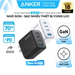Anker Củ sạc A121C 70W 4 cổng - Sạc nhanh PD Không Nóng Tương thích iPhone 7-17 cả nhà  Android A121C [BH 18 tháng] — ảnh 2